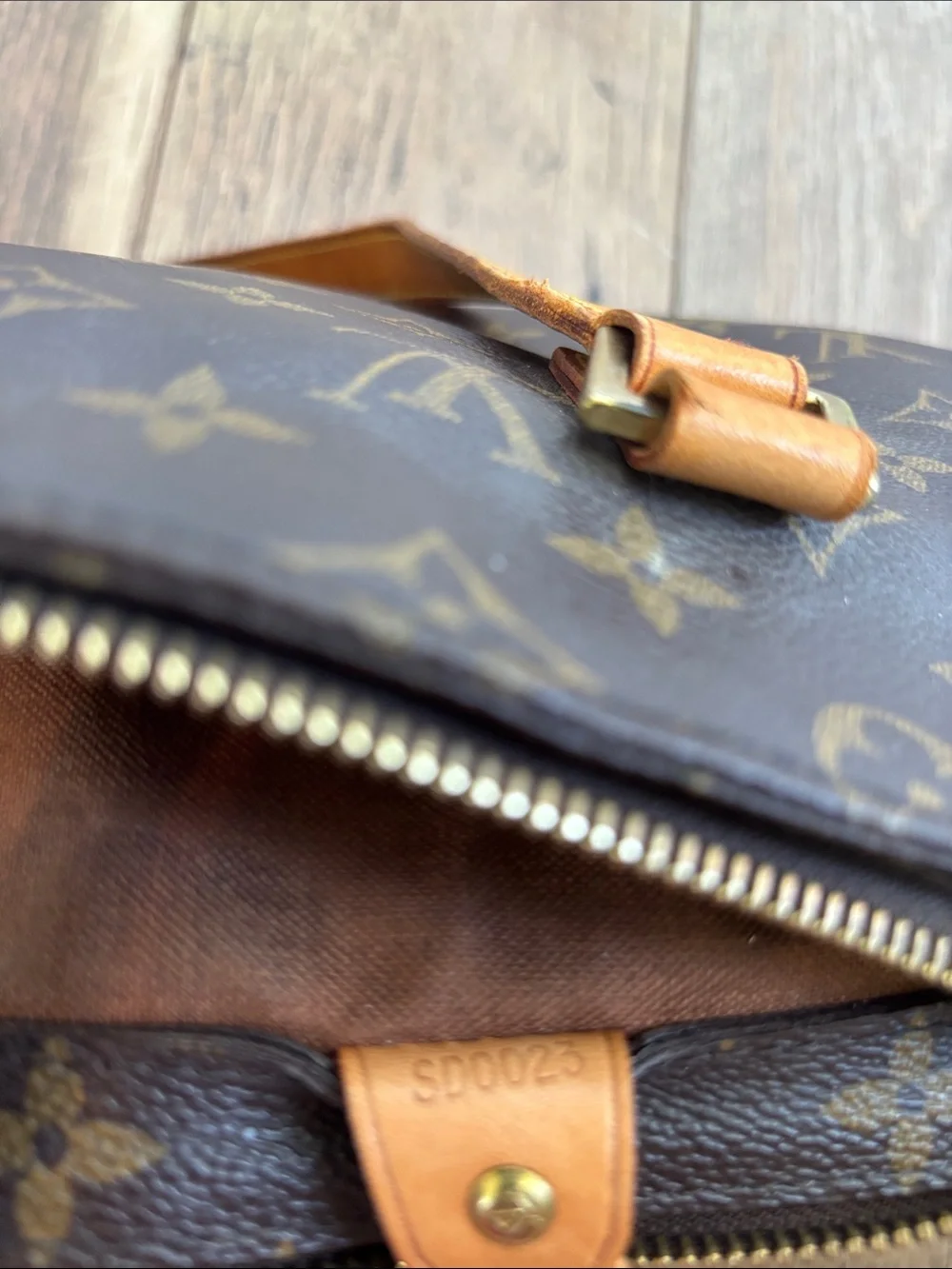 Louis Vuitton Piano Brown Monogram Canvas Tote with Tan Straps